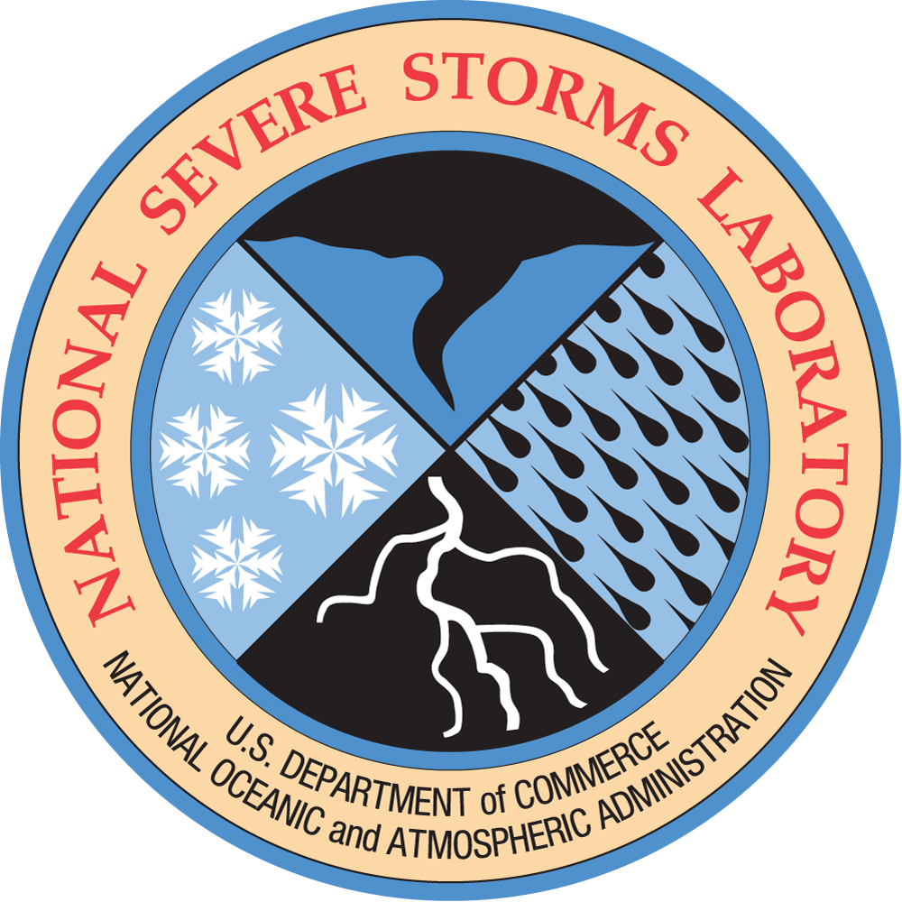 National Severe Storms Laboratory, U.S. Department of Commerce, National Oceanic and Atmospheric Administration logo.