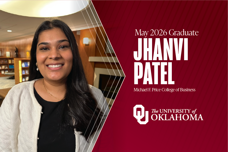 Jhanvi Patel, May 2026 graduate from the Michael F. Price School of Business.