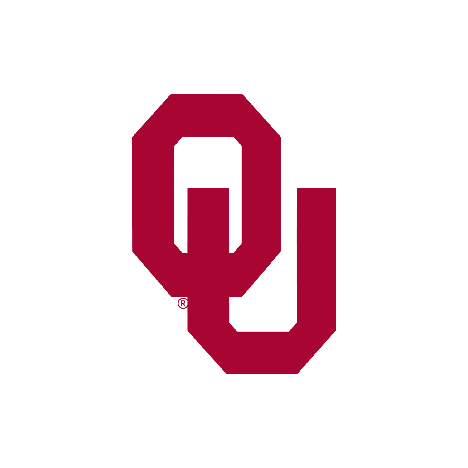 interlocking OU in crimson