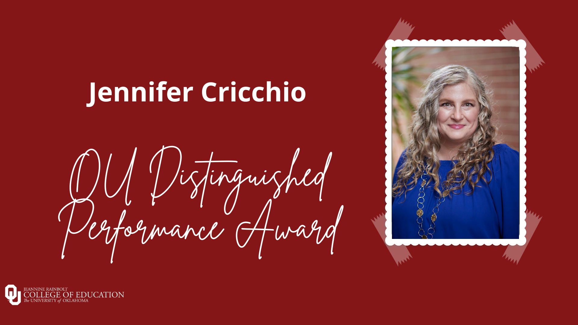 slide with Jen Cricchio's headshot and name