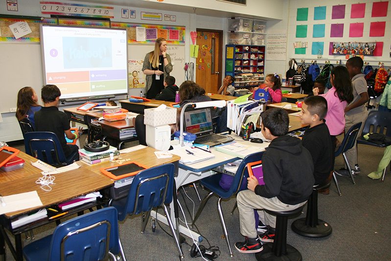 Morgan Dunnagan teaching in her classroom