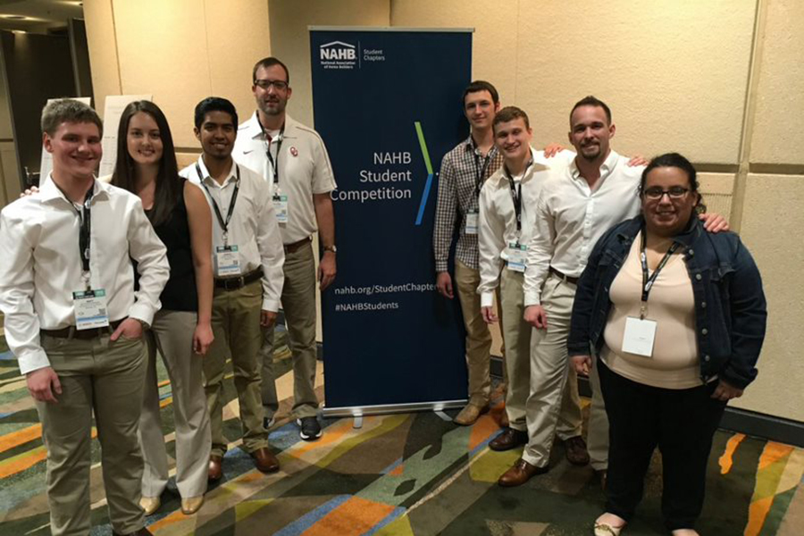 Students attending a competition.