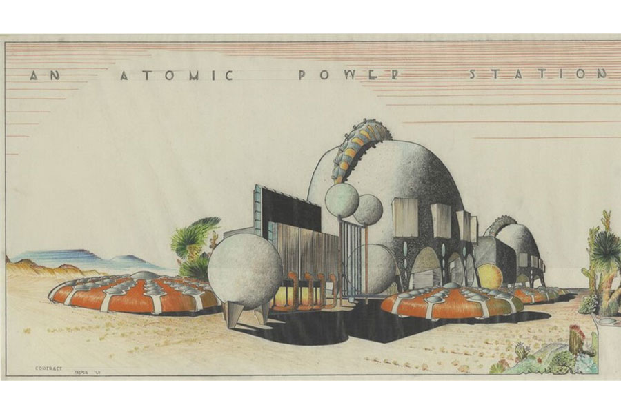 An atomic power station drawing.