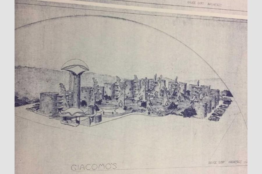 A print of Bruce Goff’s design for Giacomo’s.