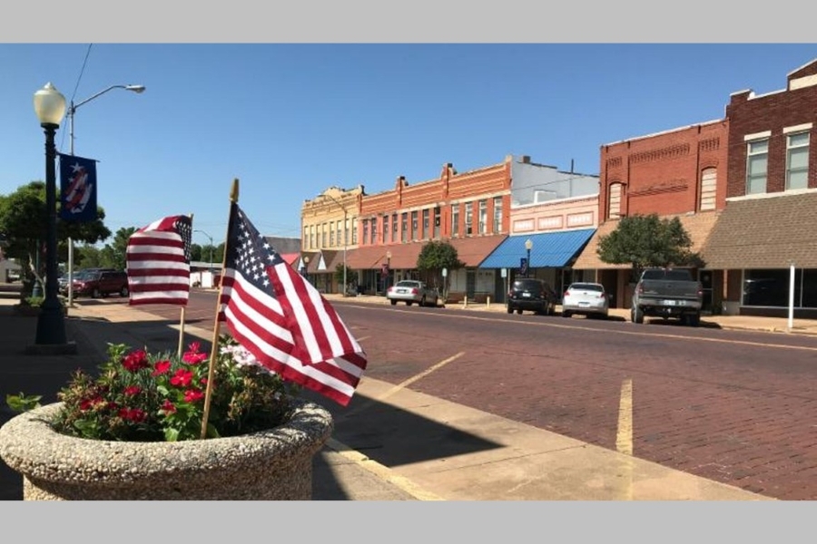 Waurika downtown.
