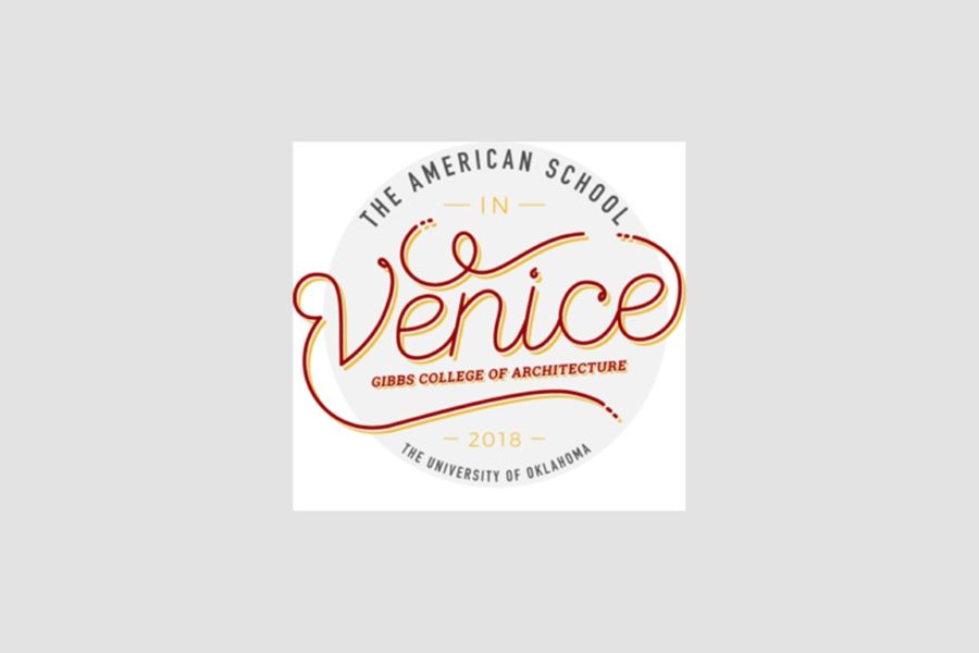 A logo for The American School in Venice exhibition by the O U Gibbs College of Architecture.