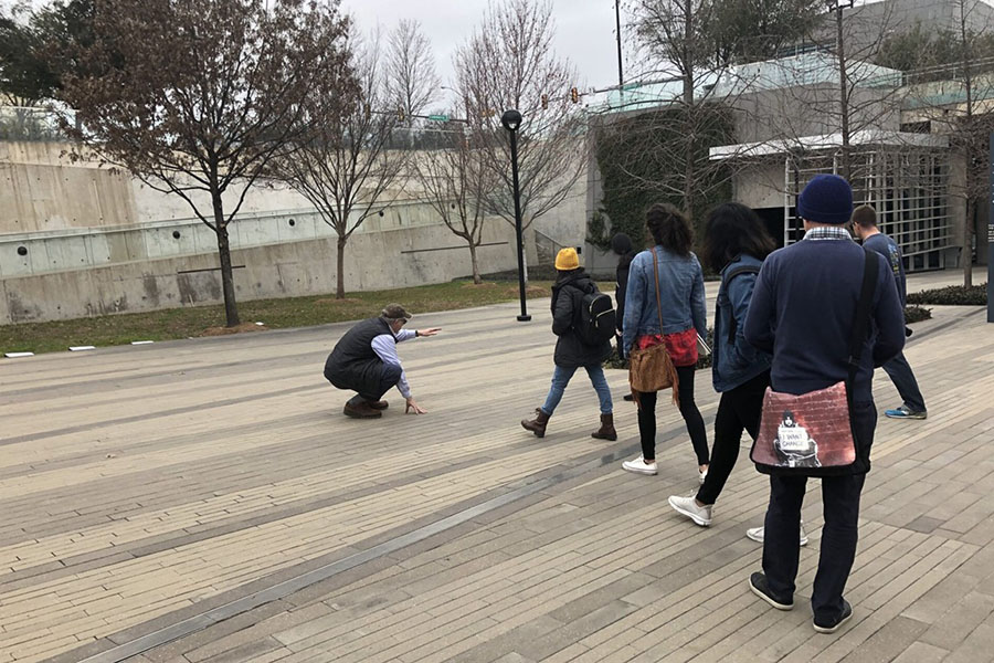 Landscape Architecture students in Dallas-Fort Worth on a travel study trip. 