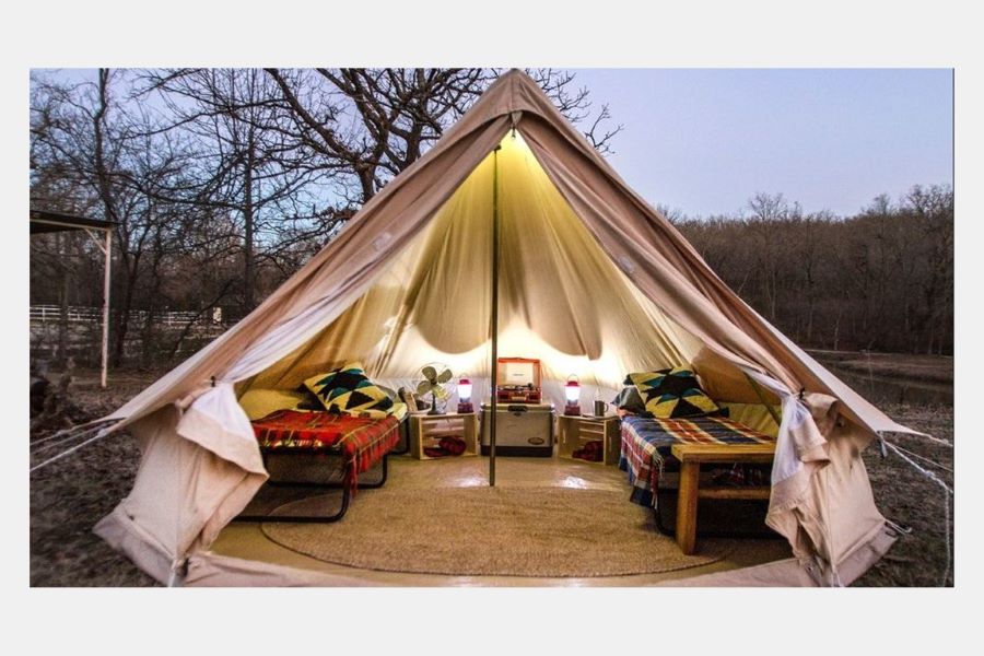 Brent's luxury camping service.