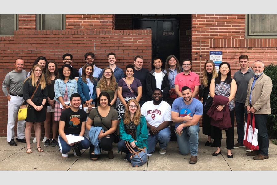 R C P L students and faculty pose for a photo.