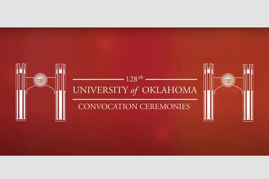 A graphic for the 128th University of Oklahoma Convocation Ceremonies.