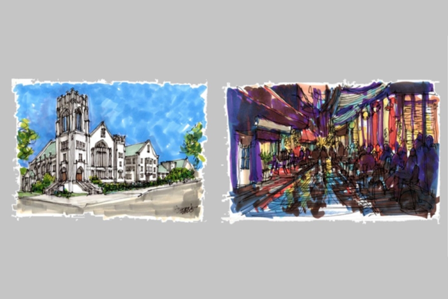 Artwork by professor of Architecture David L. Boeck.