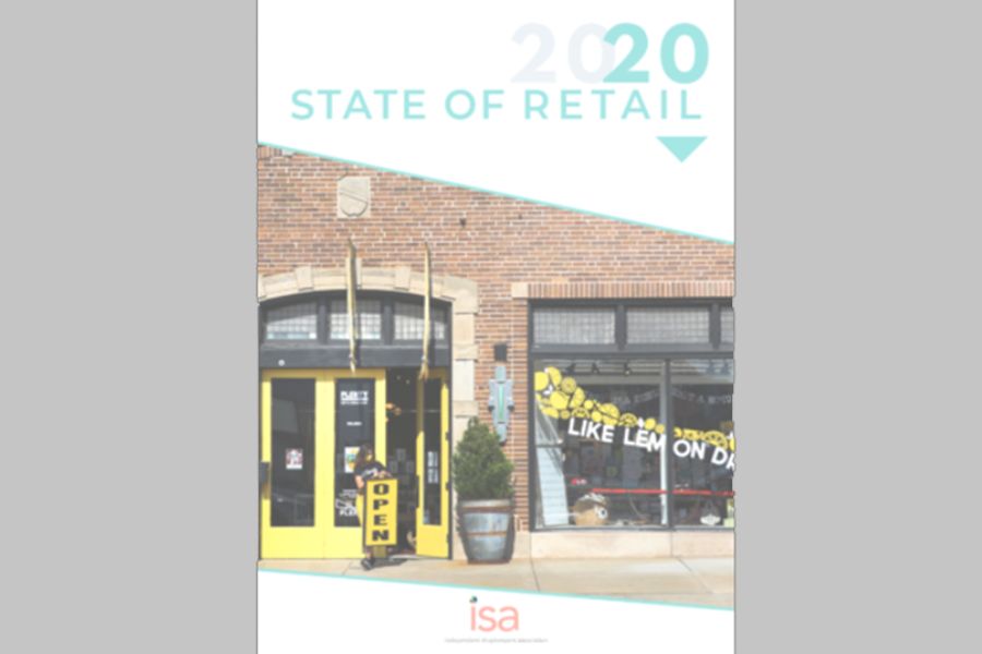 2020 State of Retail cover with storefronts and I S A logo