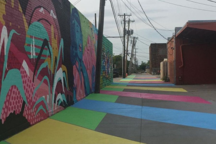 A mural in Edmond, Oklahoma.