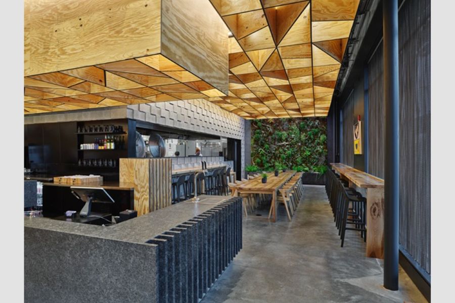 The interior of CO-OP Ramen House.