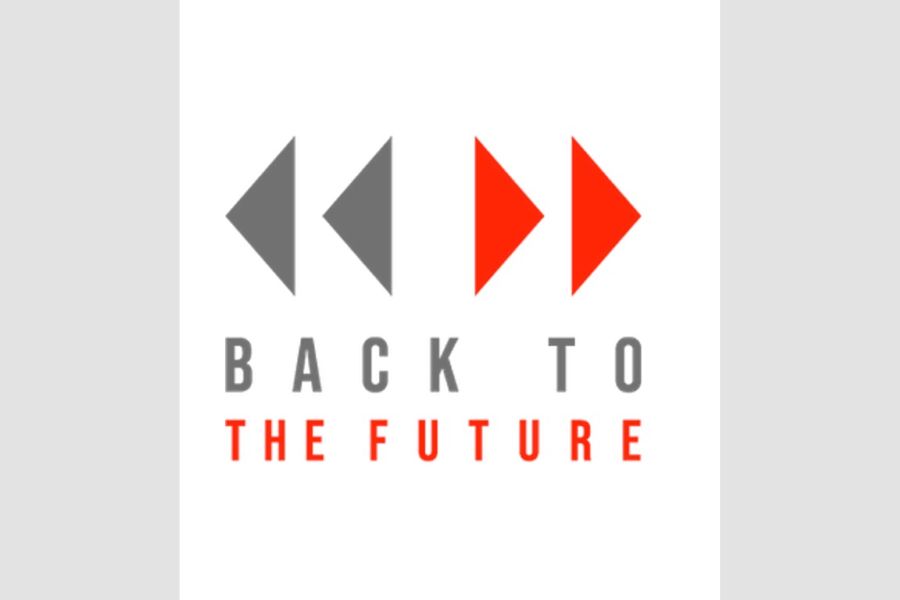 The text "Back to the Future" with forward- and backward-facing arrows.
