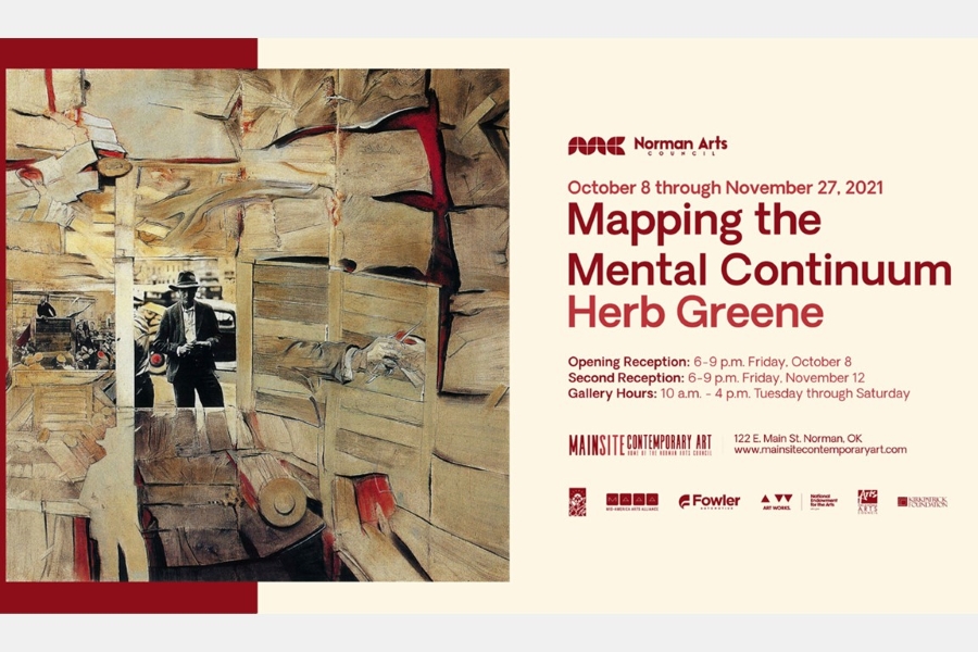 Flyer containing the exhibition event details. 