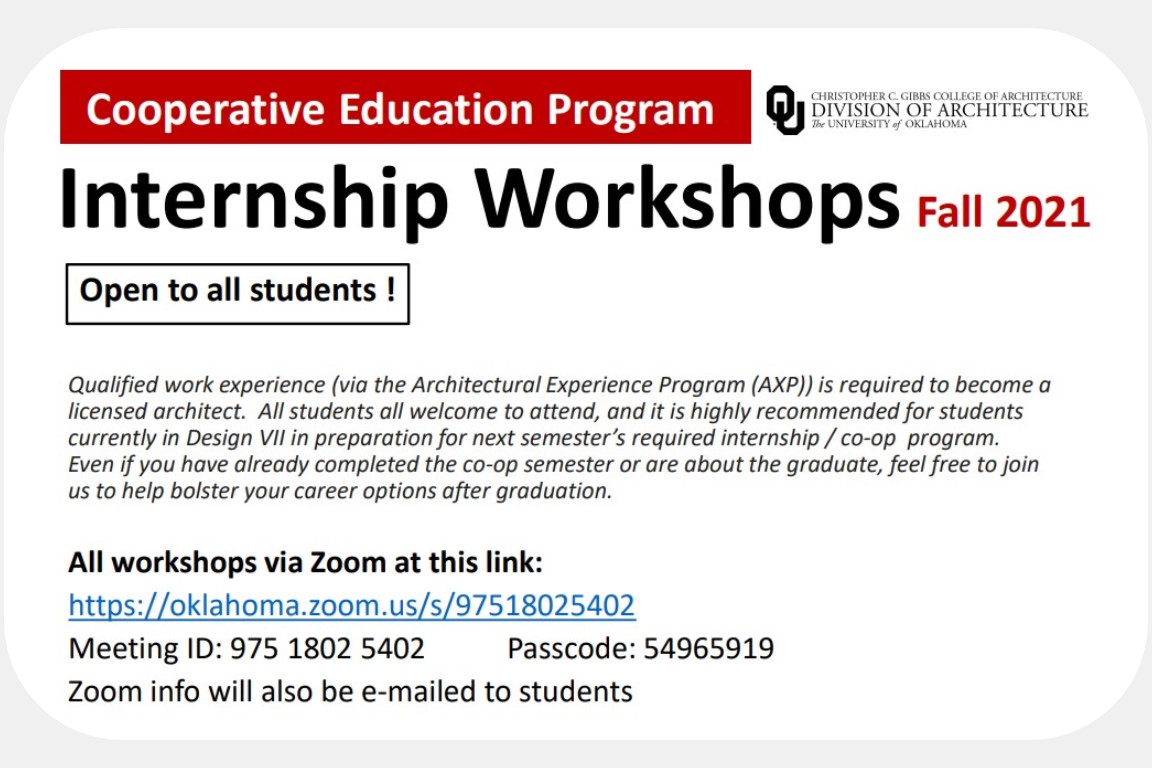 Flyer for the student workshop series.