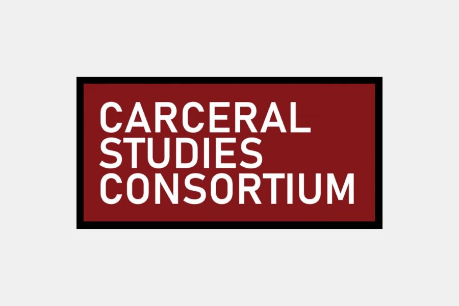 "Carceral Studies Consortium" in white text over a solid crimson background. 