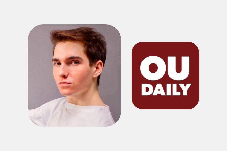 Daniil Solovev and the O U Daily logo. 