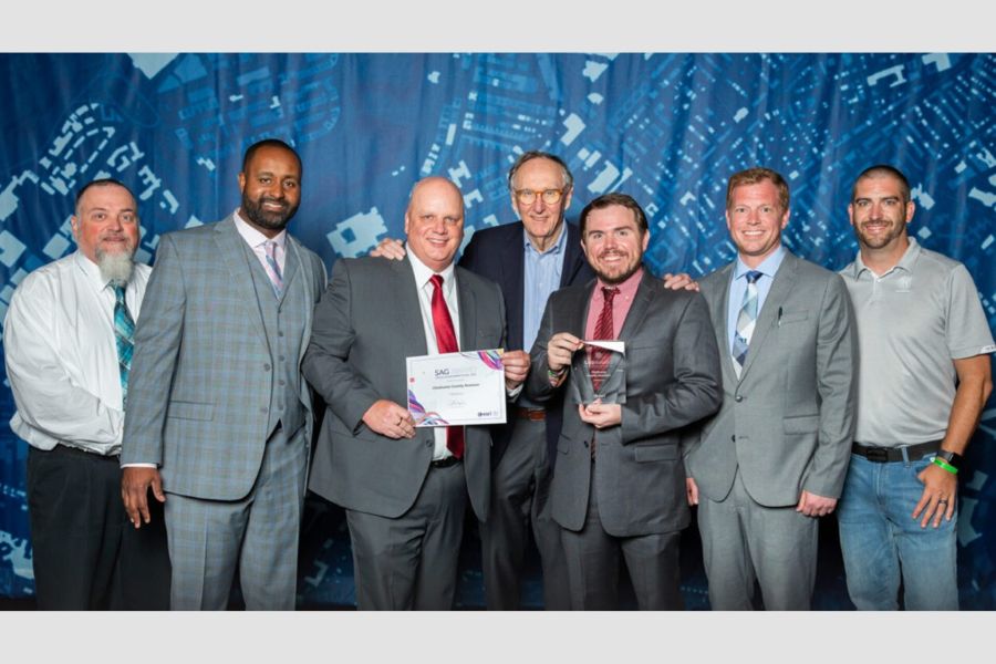 Chris Bodzioch and his colleagues with their award.