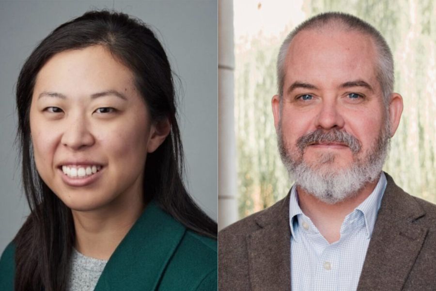 Headshots of C. Aujean Lee and John Harris. 