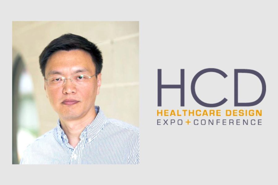 Xiaobo Quan and Healthcare Design Expo and Conference logo.