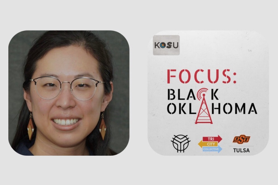 C Aujean Lee and K O S U Focus Black Oklahoma podcast logo.