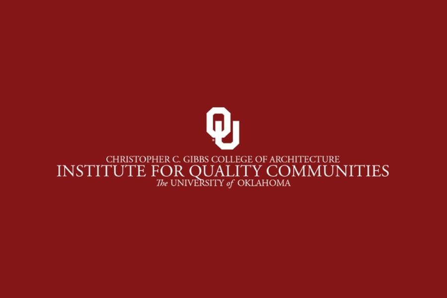 The logo for the O U Christopher C Gibbs College of Architecture Institute for Quality Communities.