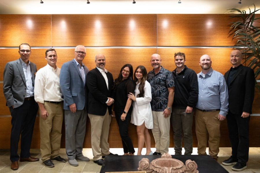 Byrd family and friends, Flintco representatives, and Gibbs College faculty and staff.