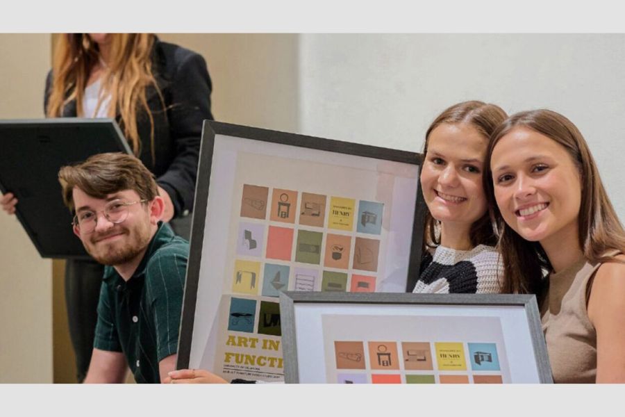 Students in the furniture design-build studio course.