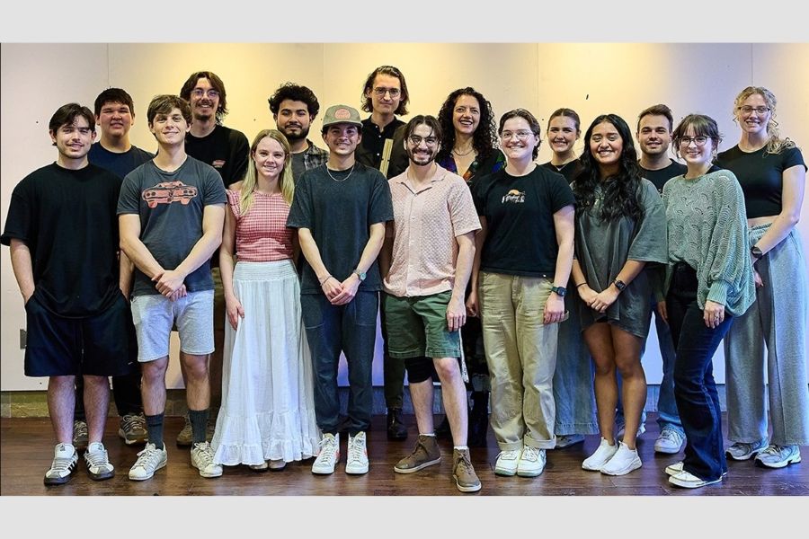 Architecture students posing for a group photo.