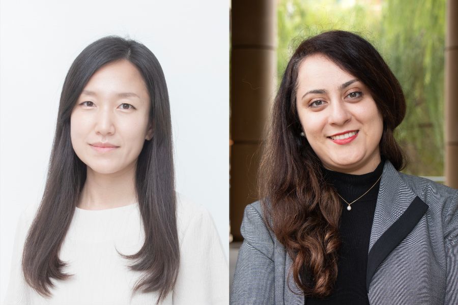 O U Interior Design professors Yeji Yi and Negar Matin.