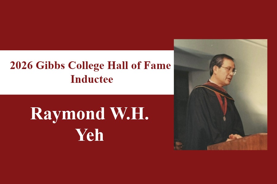 Raymond W.H. Yeh with the text "Gibbs College of Architecture Hall of Fame Class of 2025 Inductee".