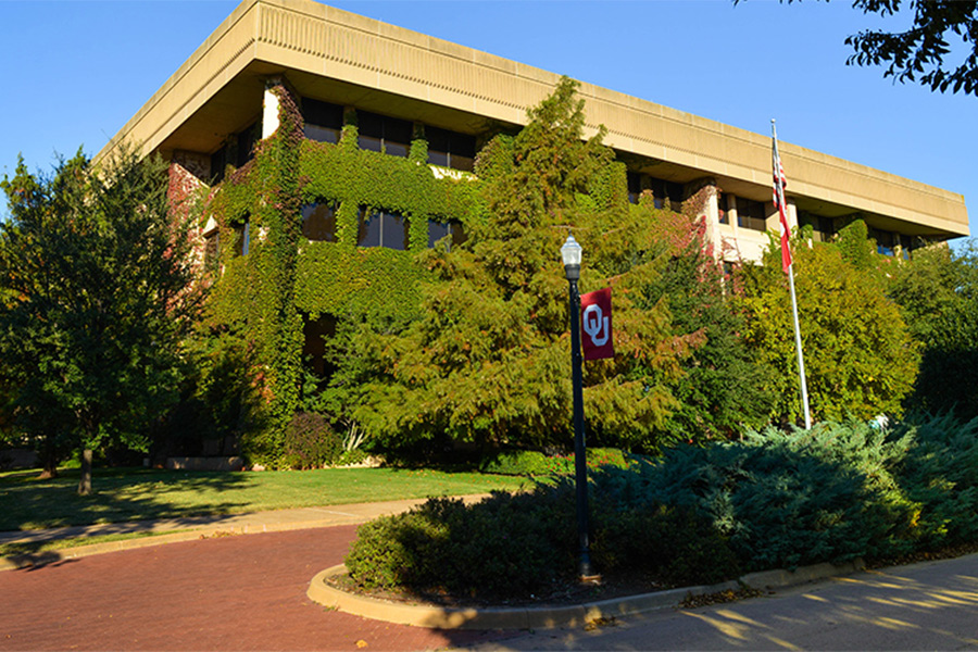 Robert M. Bird Library in Oklahoma City in the summer.