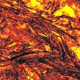 Red and orange colored map of channels.