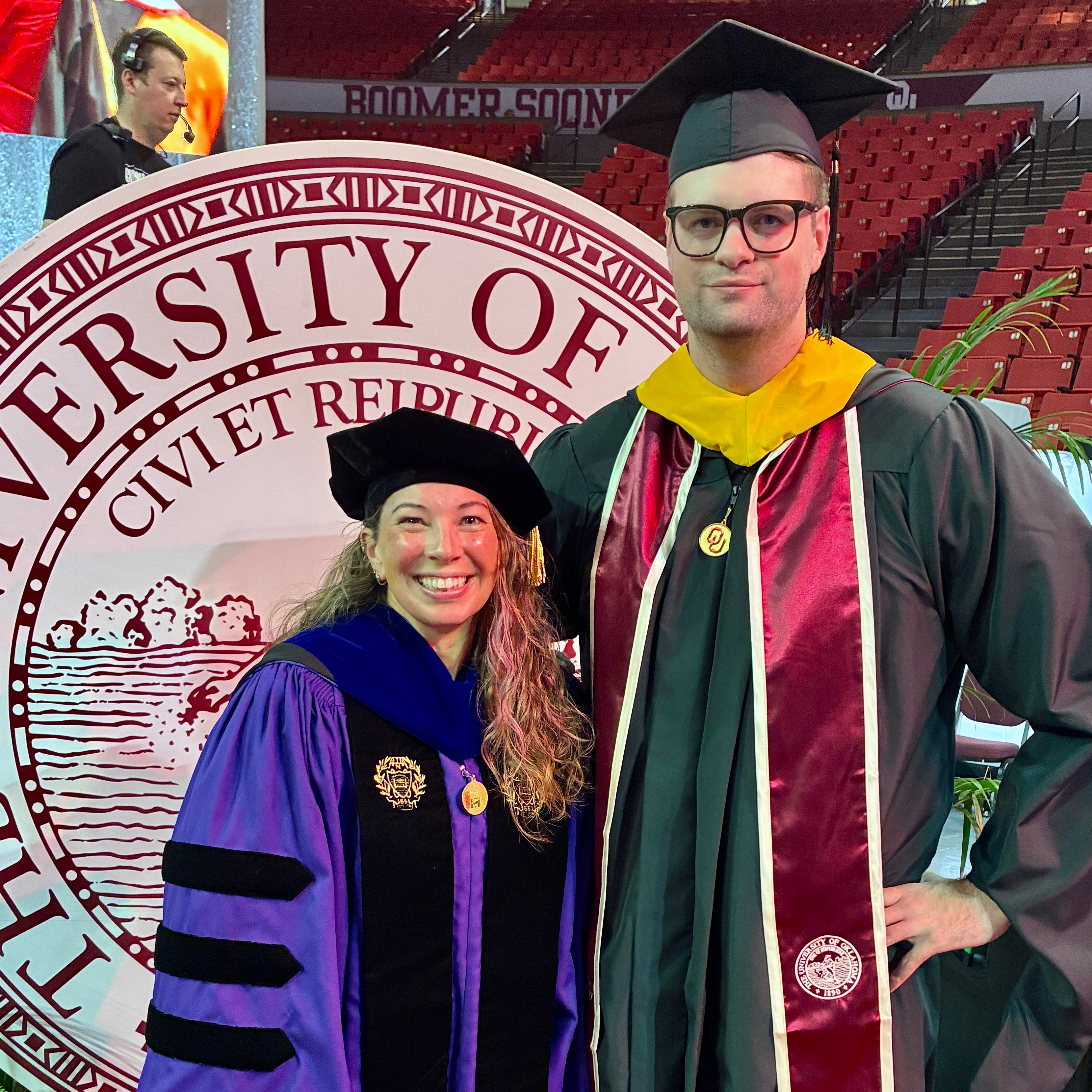 Dr Bedle with student.
