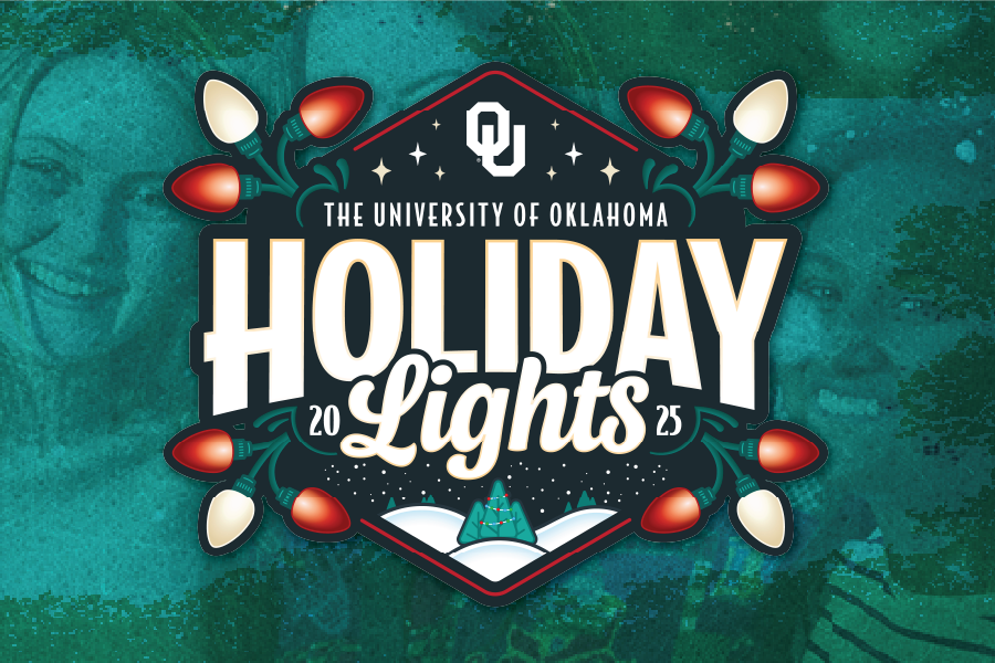 Graphic reading: "The University of Oklahoma Holiday Lights 2025".