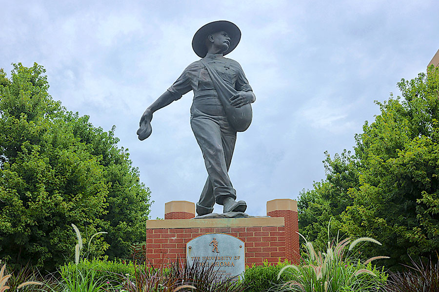The Seed Sower statue on the OU Health campus in Oklahoma City.