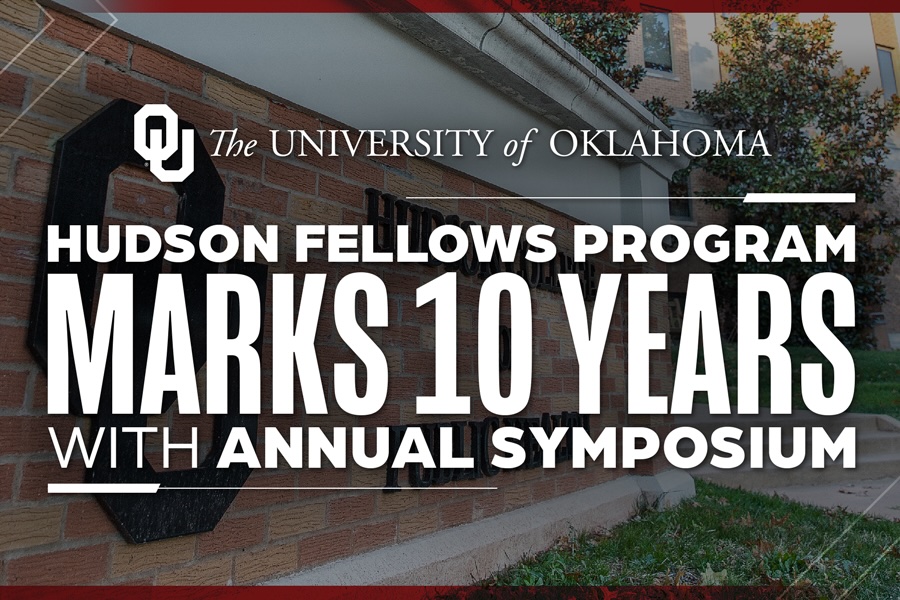 A graphic that reads "Hudson Fellows Program marks 10 years with annual symposium."