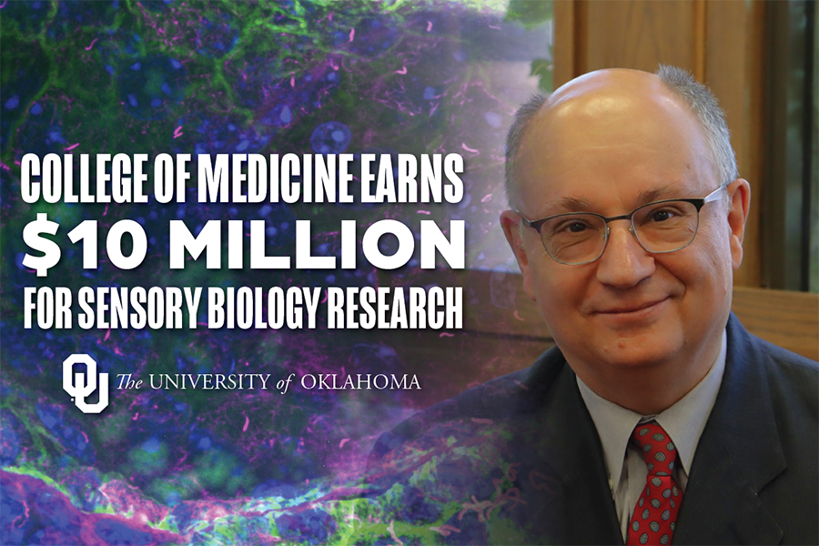 Image reading: College of Medicine Earns $10 Million For Sensory Biology Research.