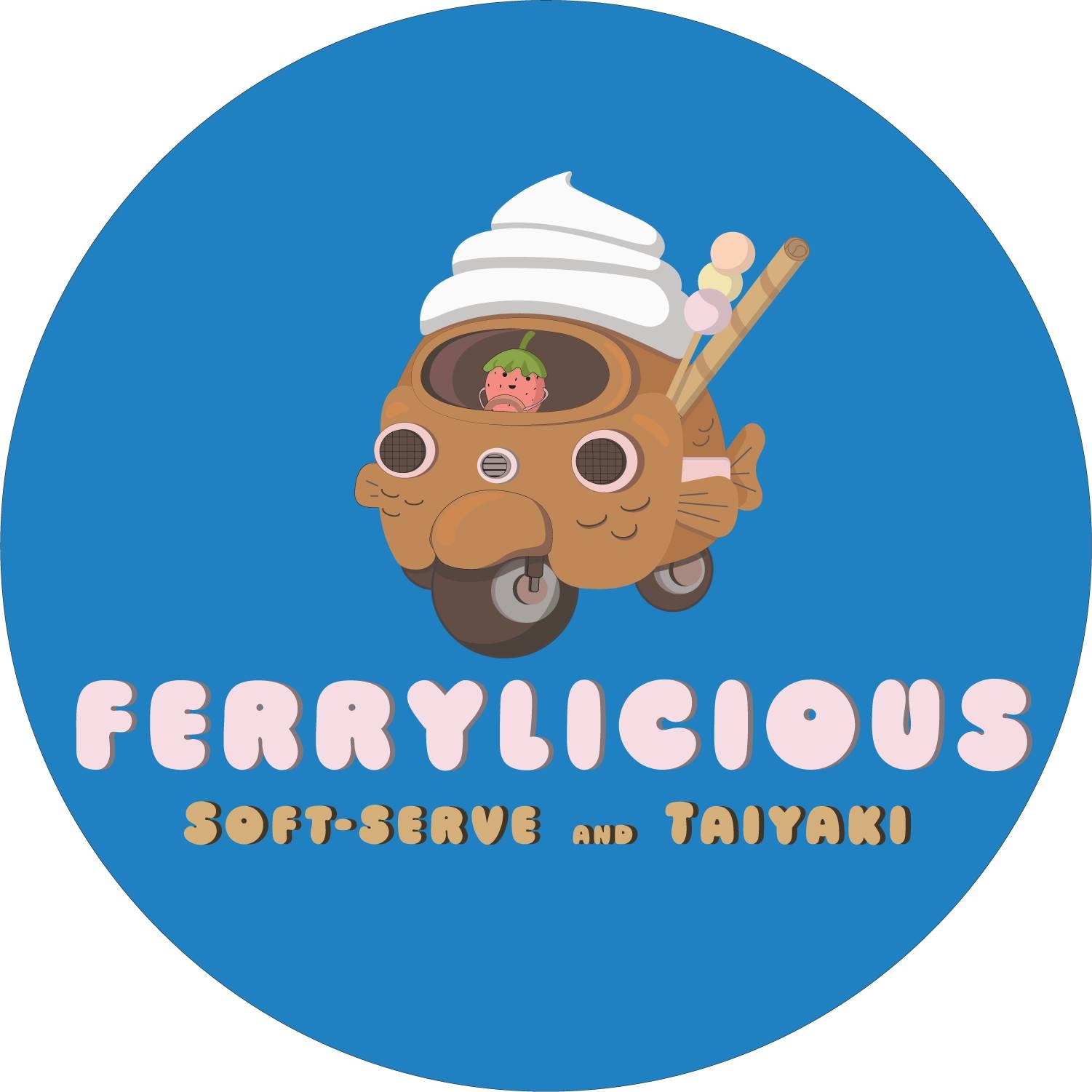 Ferrylicious food truck logo.