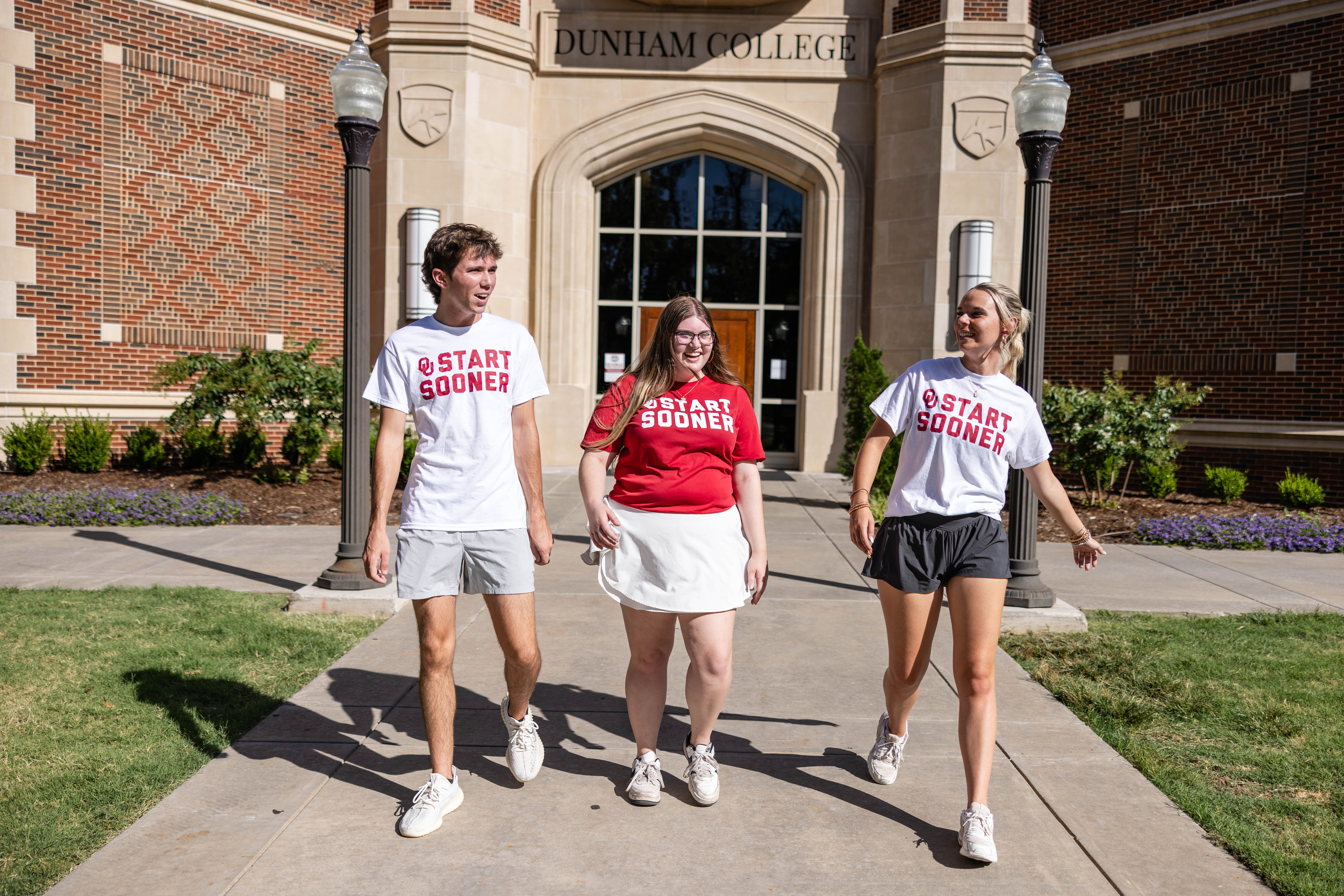 Start Sooner students exiting Dunham College