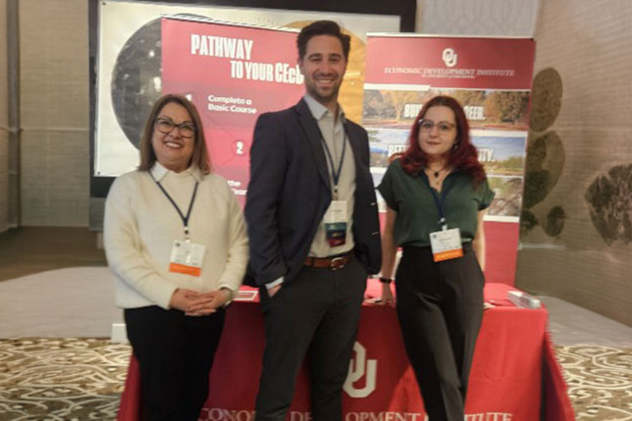 Three members of the O U E D I at the Leadership summit in D.C..