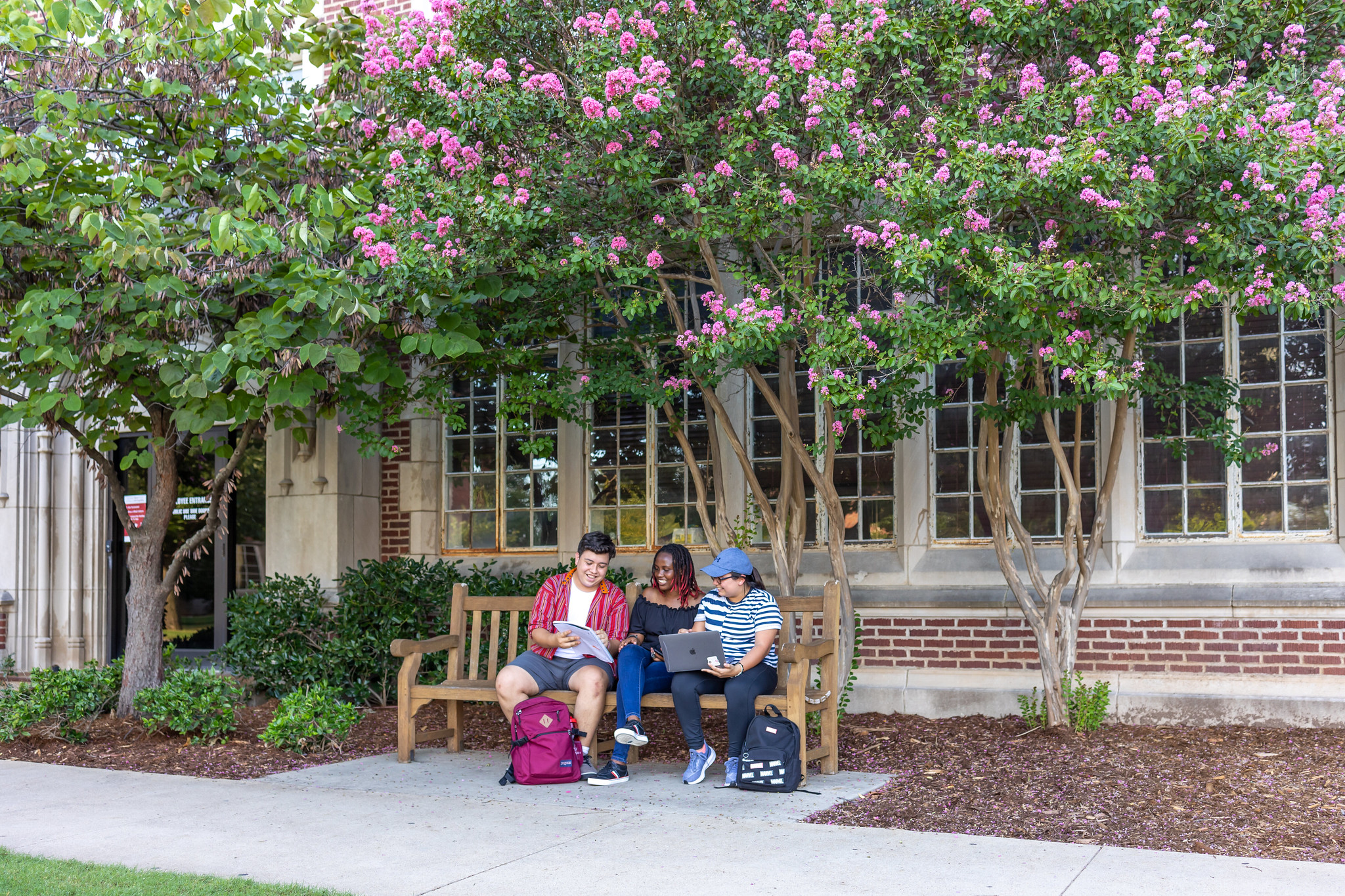 Students Working on Bench