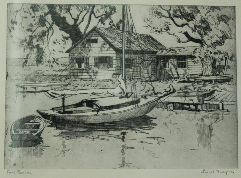 Lionel Barrymore framed print 10 1/2 X 14" Point Pleasant