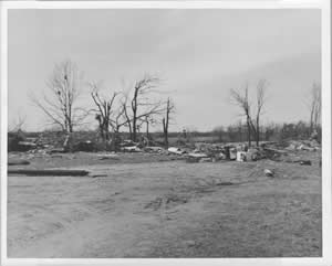 Photo of tornado damage