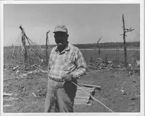 Photo of tornado damage with Glenn Northcutt