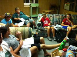 2013 Reservior Fish Ecology students in rec room