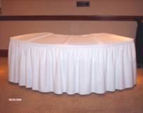 finished serpentine table