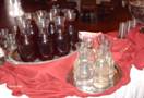 elevating trays of carafes